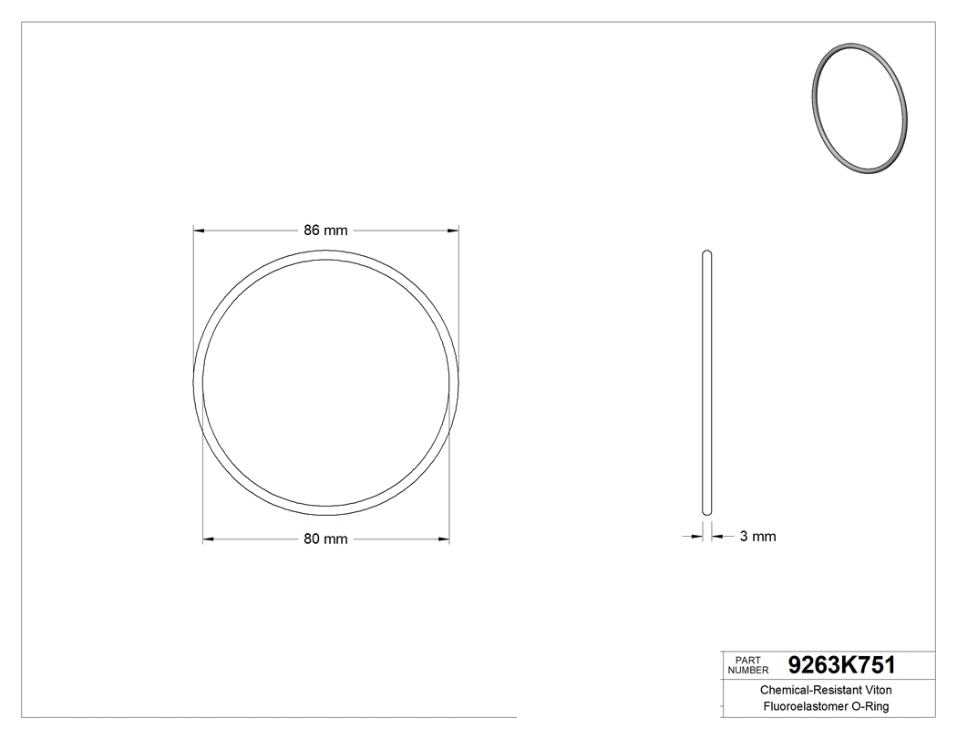 Technical drawing - 9263K751